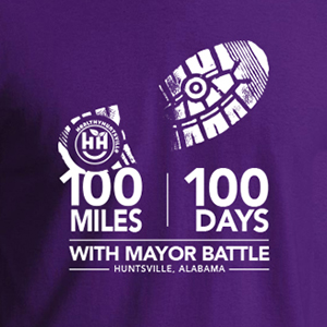 Image for Mayor Battle's 100 mile walking challenge