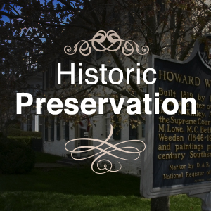 Image that reads "Historic Preservation"