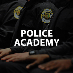 Image that reads "police academy"
