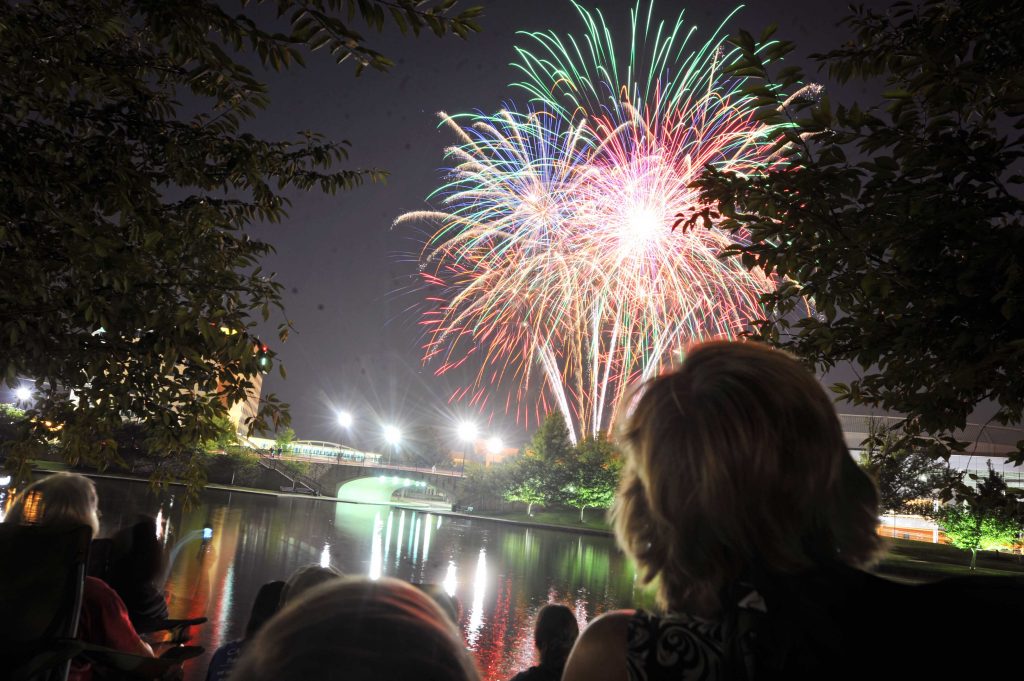 Fireworks in Big Spring Park