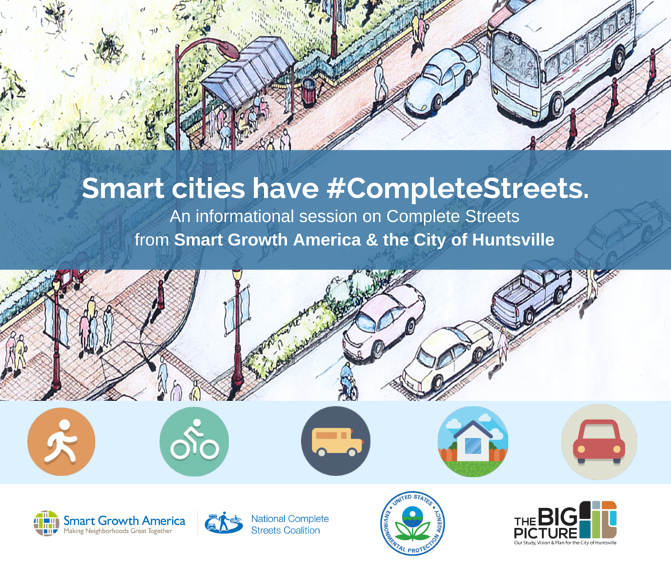 Huntsville Complete Streets Workshop Social Media Graphic