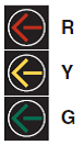 3 section style traffic signal