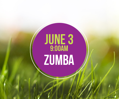 Saturdays in the Park logo for June 3 Zumba