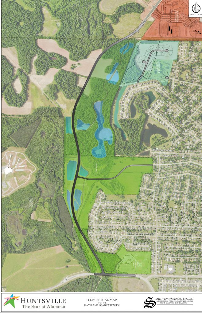 Image of concept plan for Haysland Road Extension