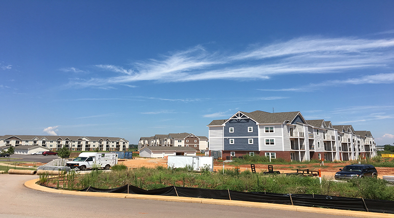 Construction continues on the Limestone Creek apartment complex in Limestone County. Photo credit: James Vandiver