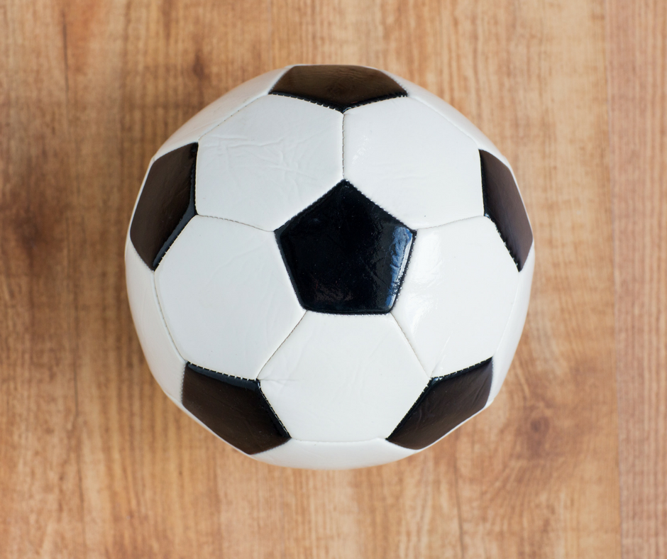 soccer ball on gym floor