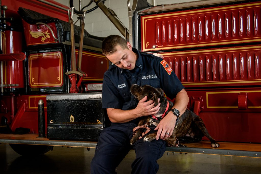 Huntsville and Decatur Public Safety Officers team up to encourage shelter pet adoptions