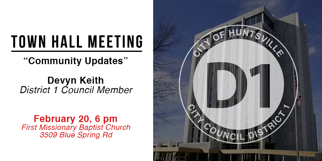 District 1 Town Hall with Council Member Devyn Keith