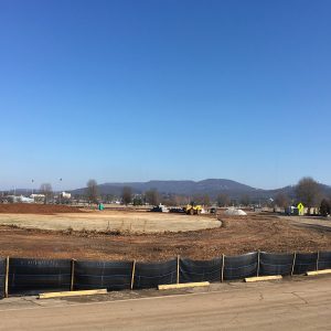 Construction begins on a recreational facility in John Hunt Park. Photo credit: James Vandiver