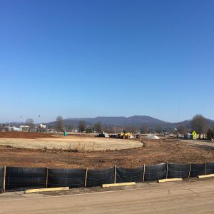 Construction begins on a recreational facility in John Hunt Park. Photo credit: James Vandiver