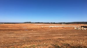 Construction begins on an industrial building in North Huntsville Industrial Park. Photo credit: James Vandiver