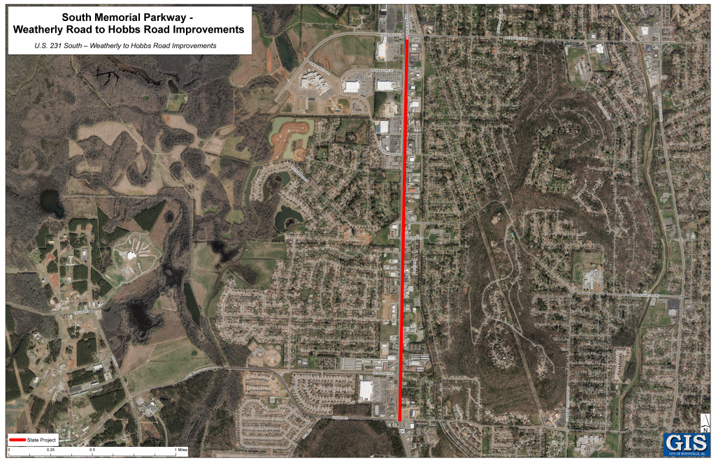 South Memorial Parkway - Weatherly Road to Hobbs Road Improvements