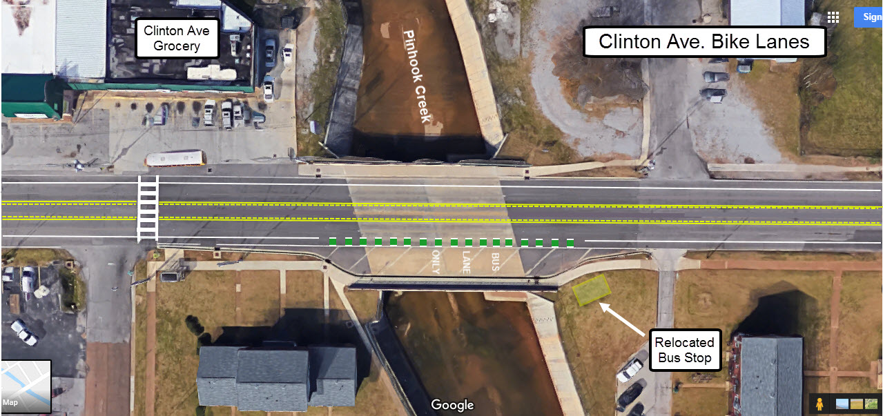 image of Clinton Avenue's new road configuration