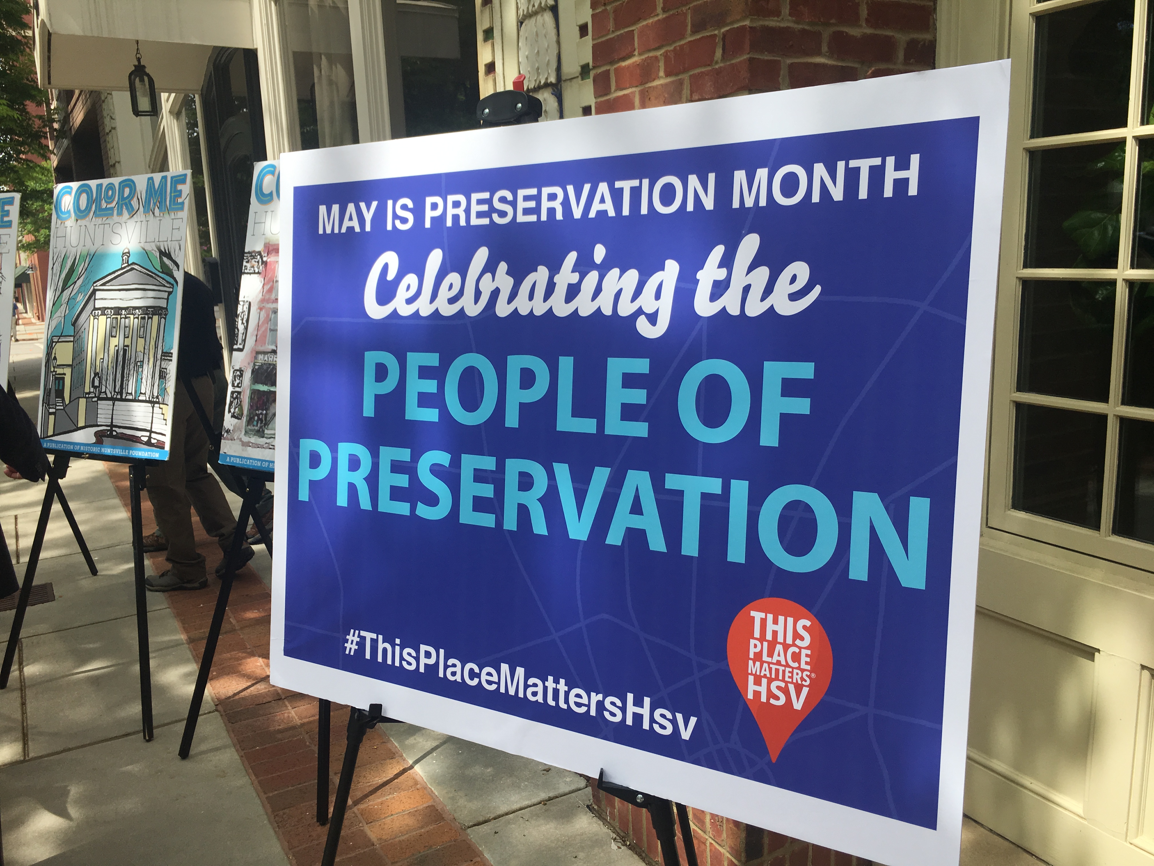 Photo of poster celebrating the people of preservation