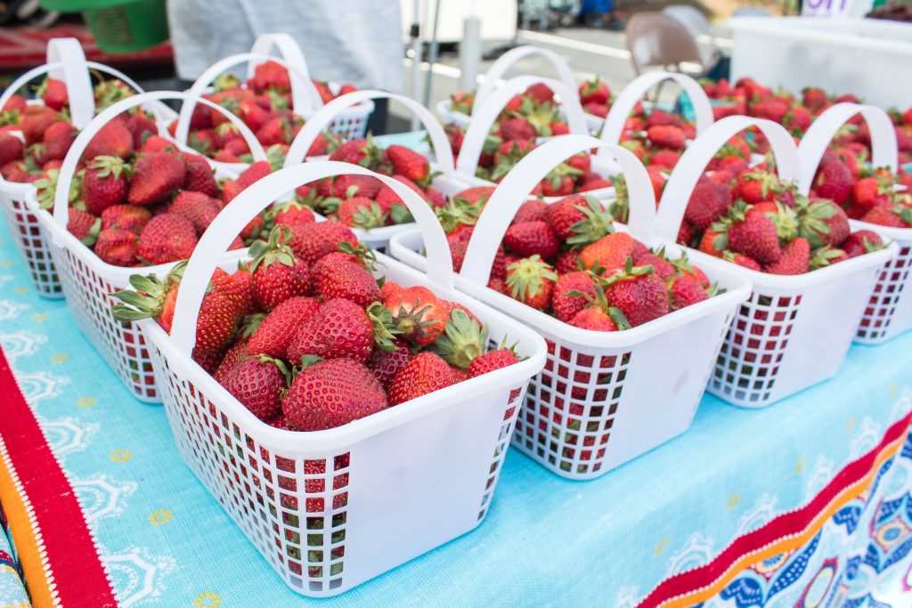 A basket of strawberries