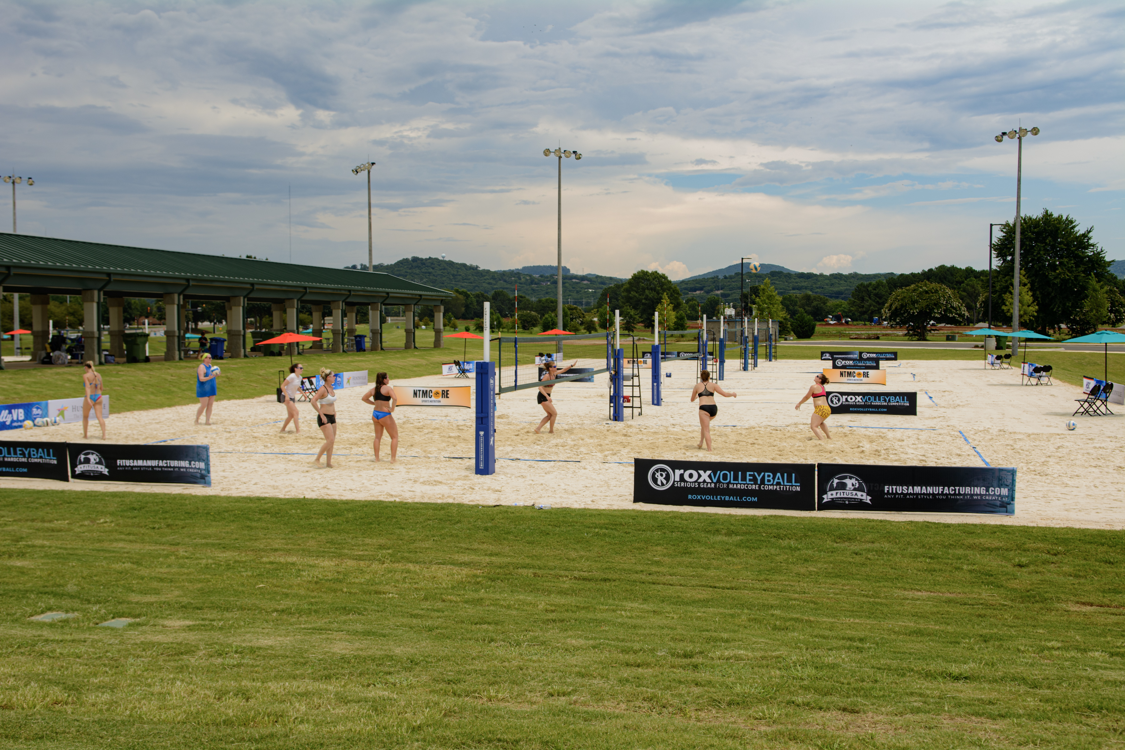 pictures of girls playing sand volleyball