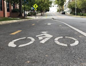 Photo of downtown Huntsville bike path