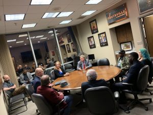 Mayor Tommy Battle meets with the inaugural Music Advisory Board ahead of their appointment at the January 23 City Council Meeting