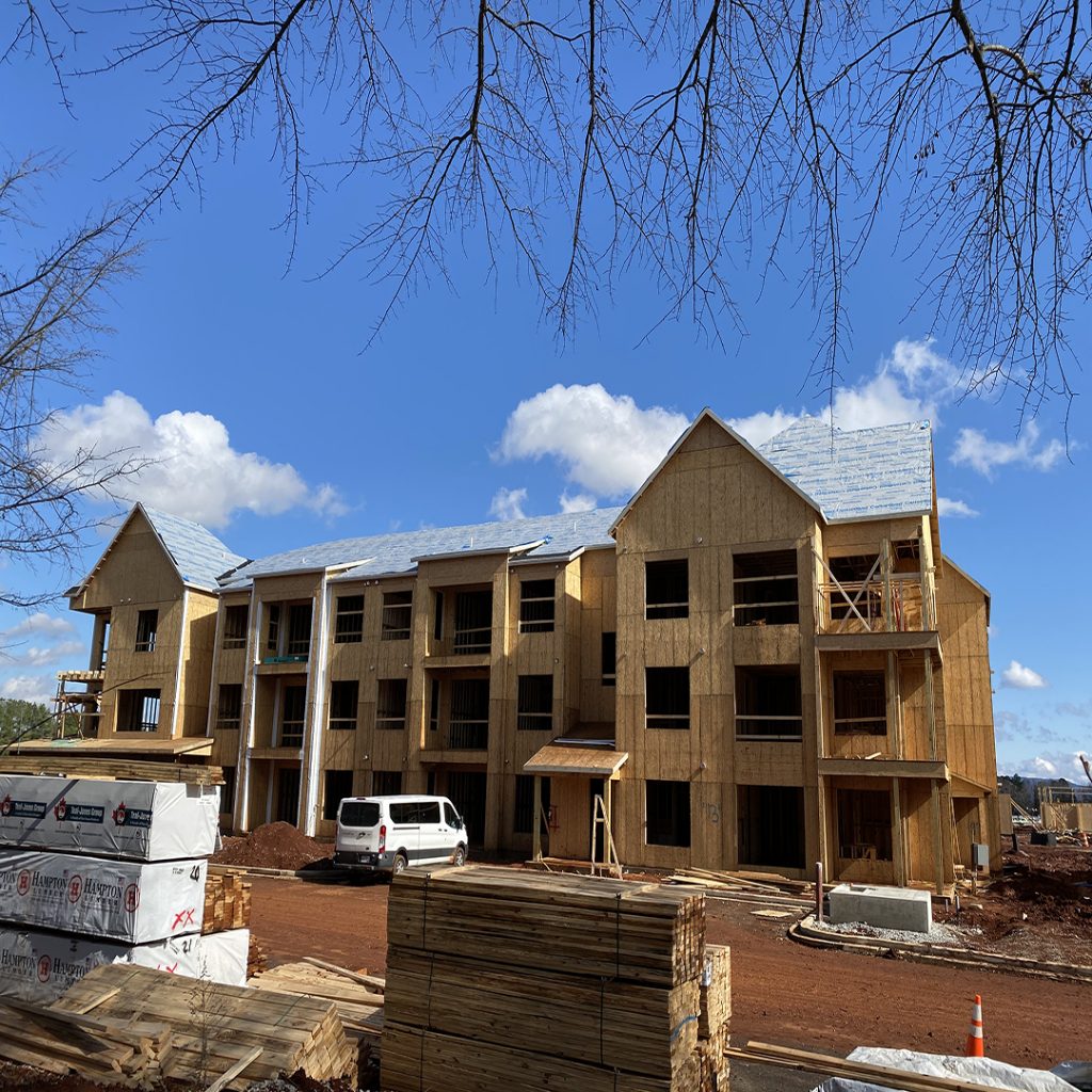 Photo of construction on Moores Farm