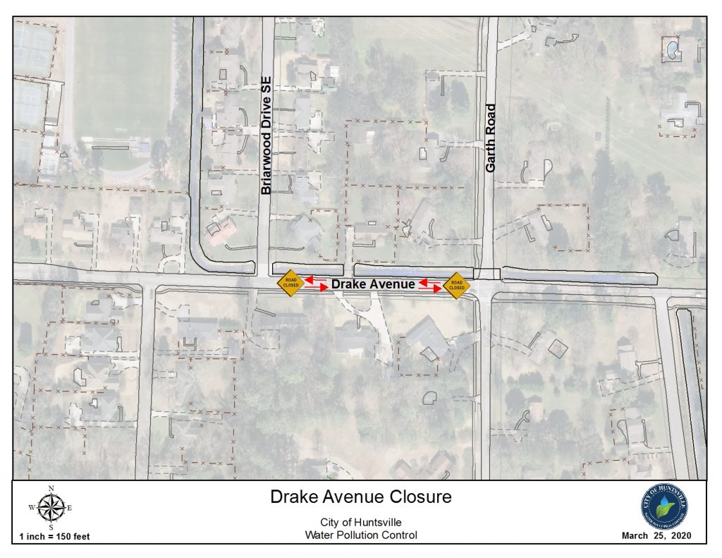 photo of road map and closure