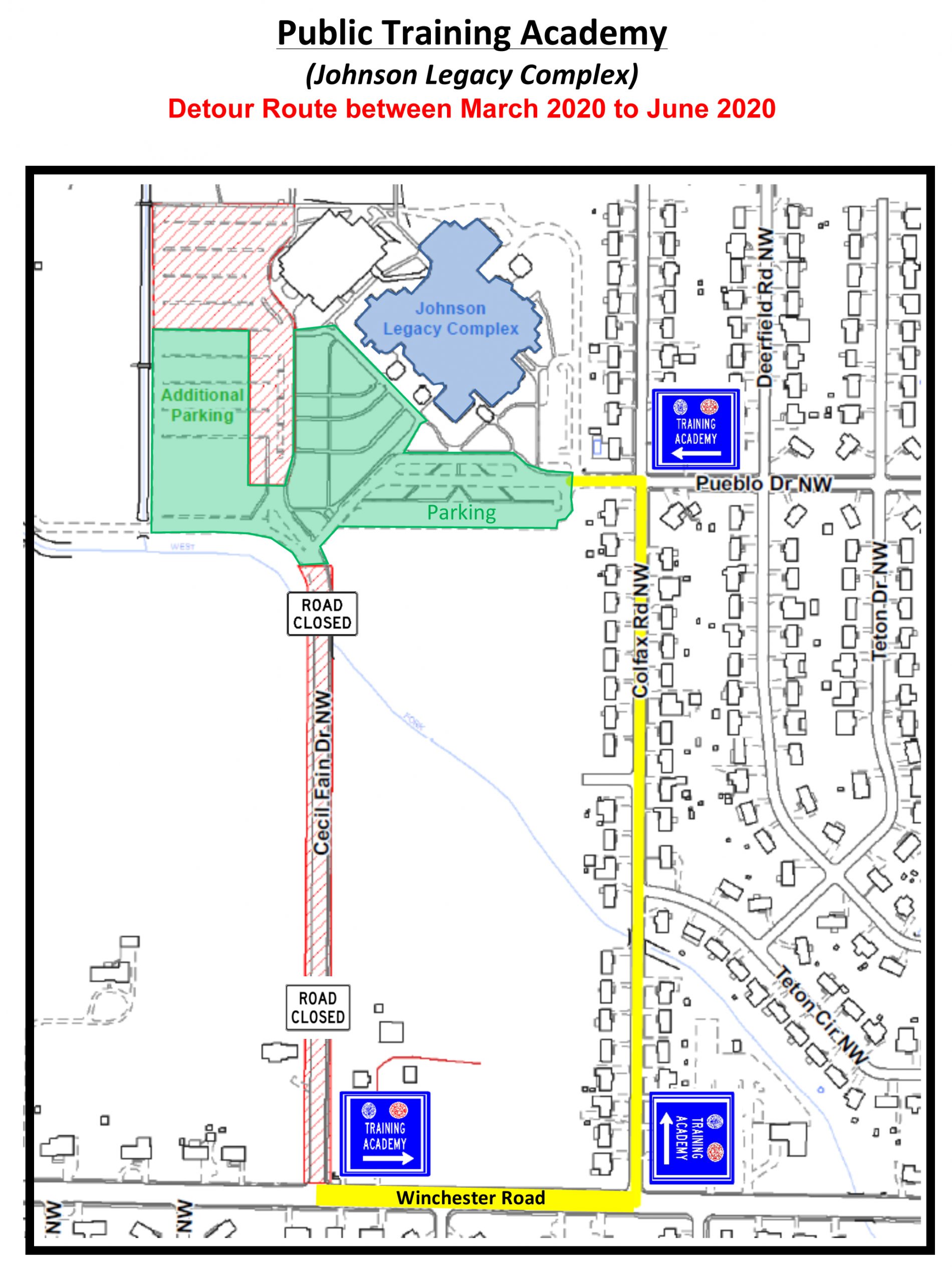 map of detour route