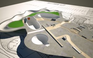 rendering of the proposed skatepark