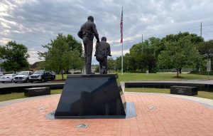 The Police Officer Memorial on Wheeler Avenue in Huntsville