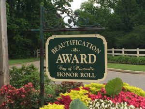 Huntsville Beautification Board Award sign