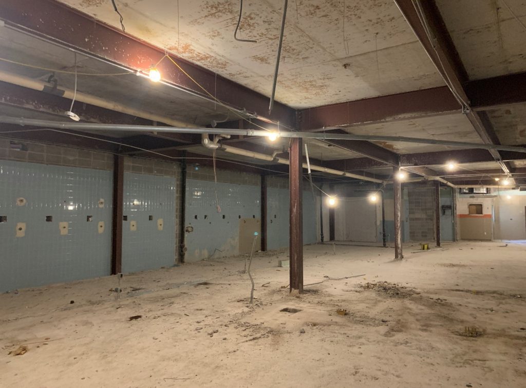 A former locker room is just one of the areas that will receive new life as part of the Parks and Recreation community center