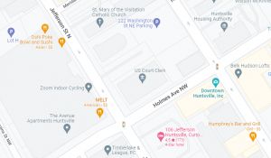 A map of road work to happen at the intersection of Jefferson Street and Holmes Avenue