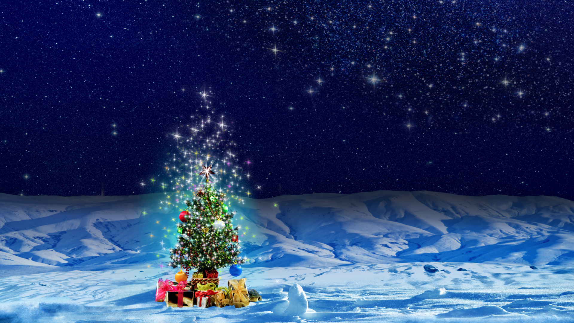 Winter Wonderland Background Night
