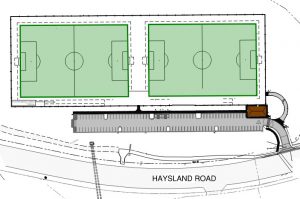 rendering of the layout of two multipurpose fields