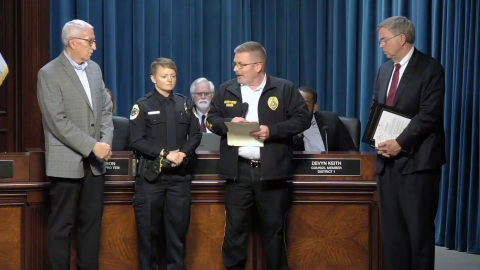 Image for Huntsville Police Department – Service Medal Given to Officer VanCleave