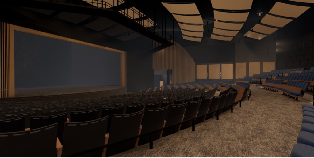 rendering of interior of refurbished theater
