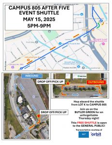Detailed 805 After Five Huntsville Transit shuttle route map