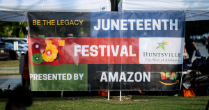 Photo of a sign at the Annual Juneteenth Festival in 2024