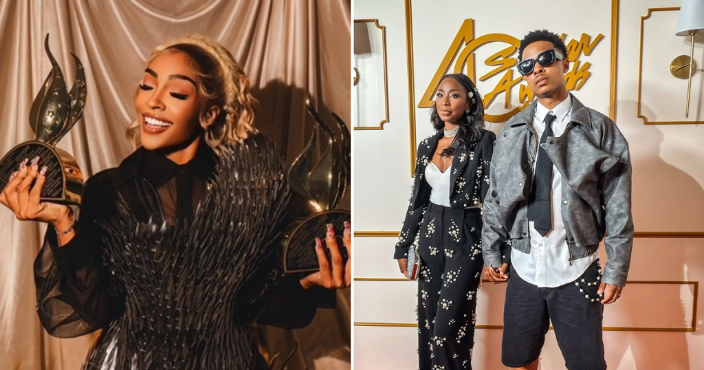 Photo of three African American musicians at the 40th Annual Stellar Gospel Awards