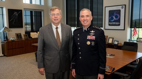 Image for Mayor Battle Welcomes General Stephen N. Whiting, U.S. Space Commander