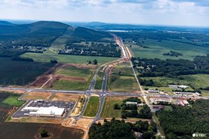 SR 255 Northern Bypass aerial view of a 4-lane state highway under construction