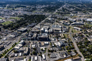 aerial photo of Huntsville medical district