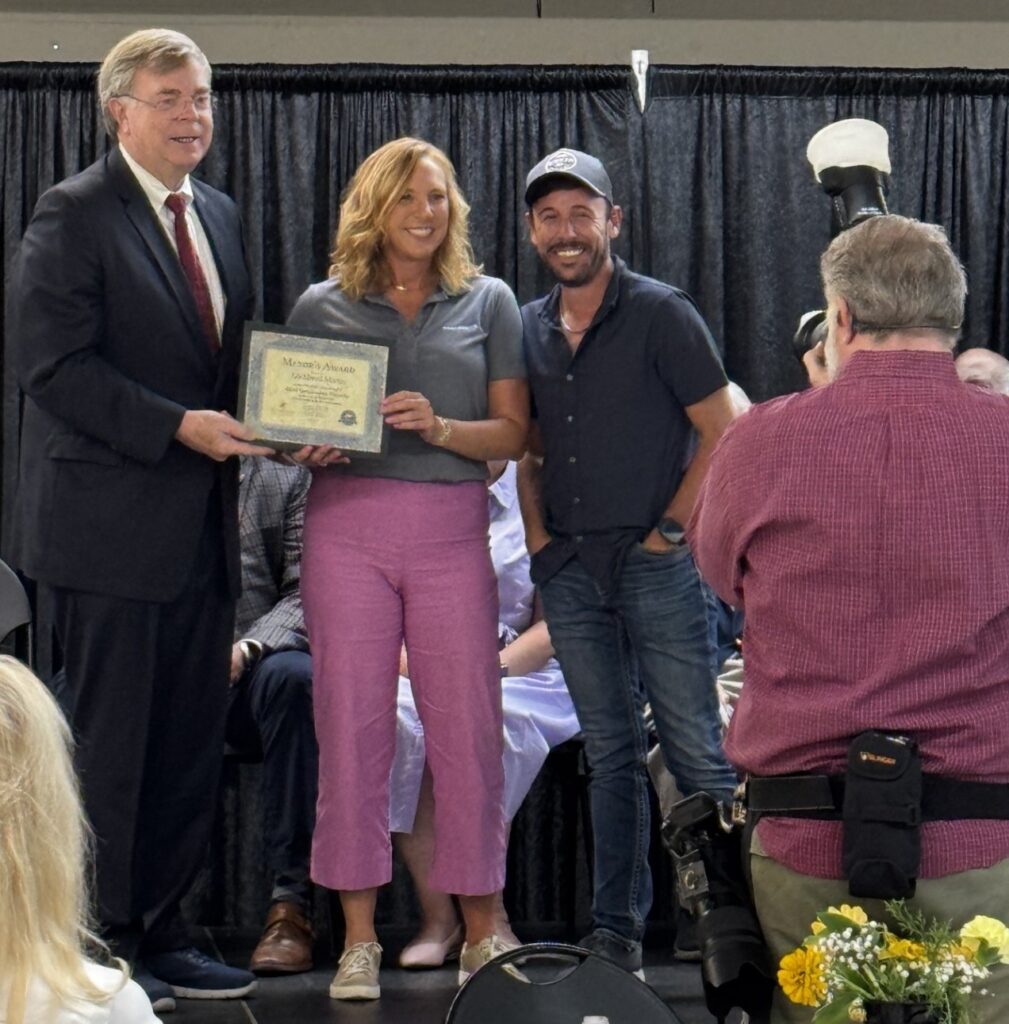 2026 Beautification Awards Mayor's Award winners Lockheed Martin accept award from Mayor Tommy Battle