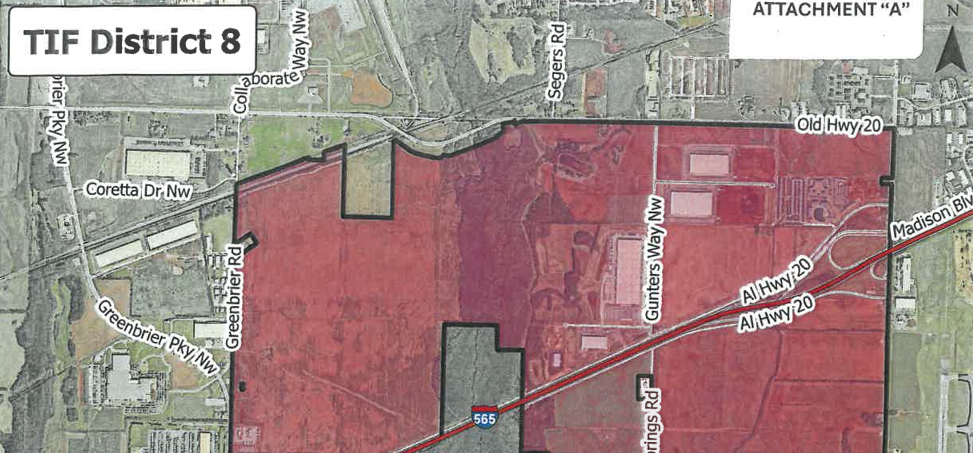portion of map for TIF 8