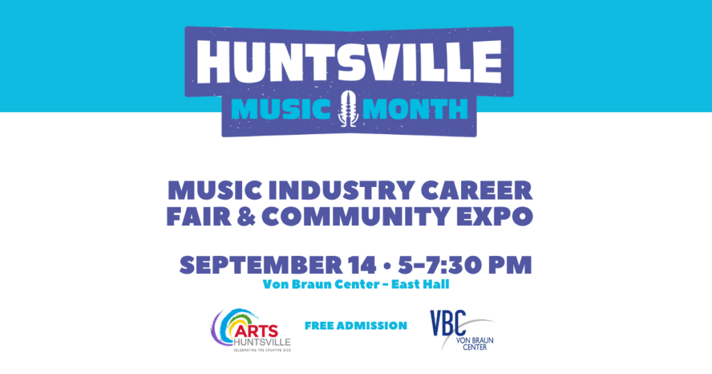 graphic for music industry career fair & expo
