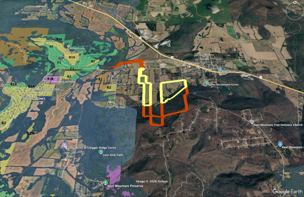 map of zoning approved in east huntsville
