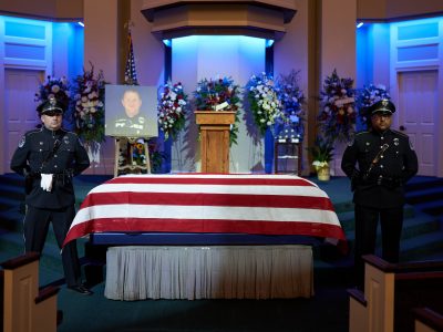 Click to view A True Hero: Council President John Meredith statement on Officer Crumby death