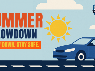 Click to view HPD’s ‘Summer Slowdown’ encourages drivers to hit the brakes, not exceed the limit