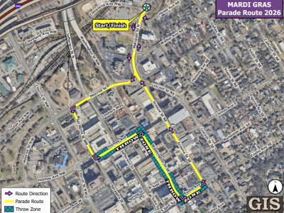 Click to view HPD announces downtown traffic adjustments for Mardi Gras Parade