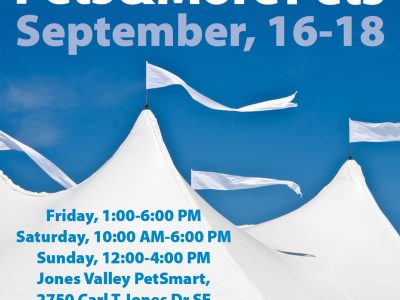 Click to view ‘Big White Tent’ Pet Adoption Event This Weekend at PetSmart on Carl T. Jones Drive