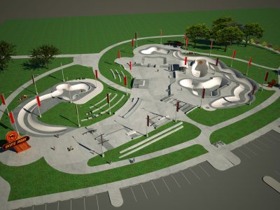 Click to view City of Huntsville, Team Pain reveal John Hunt Park skatepark designs