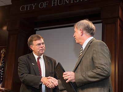 Click to view Dr. William Emrich Day proclaimed by Huntsville Mayor Tommy Battle
